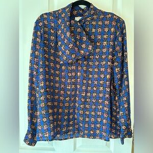 La Chine Classic by Galinda Wang Women’s Multi Color Long Sleeve Shirt Blouse